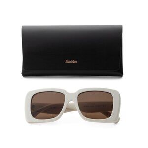 MAXMARA White 53mm Square Sunglasses